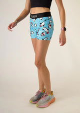 Women's Slippery Bois Penguins 3" 2-Pocket Compression Shorts