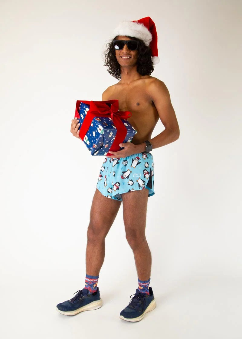 Men's Slippery Bois Penguins 2" Half Split Shorts