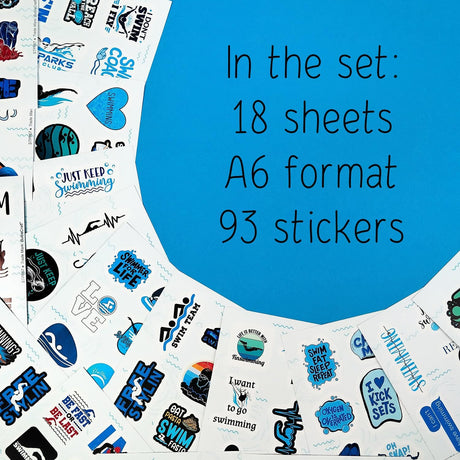 93 Swimming Stickers Collection