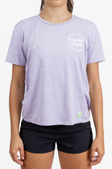 Varsity Pickle Women's Performance Tech Short Sleeve Shirt Circle Logo (Lilac)