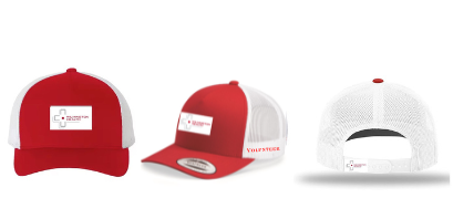 WH Custom Trucker Hat with PVC Rubber Patch - VOLUNTEER