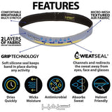 Black AIR Halo Slim - 1" wide pullover Headband
