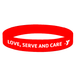 Debossed Color Filled Silicone Wristbands