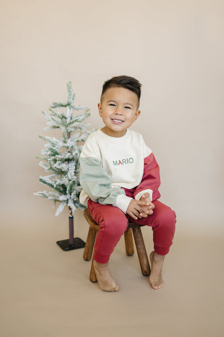Cotton French Terry Joggers - Christmas Matching
