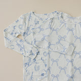 Blue Belle Ribbed Bamboo Zippy Pajamas