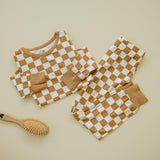 Golden Coast Check 2pc Bamboo Pajamas