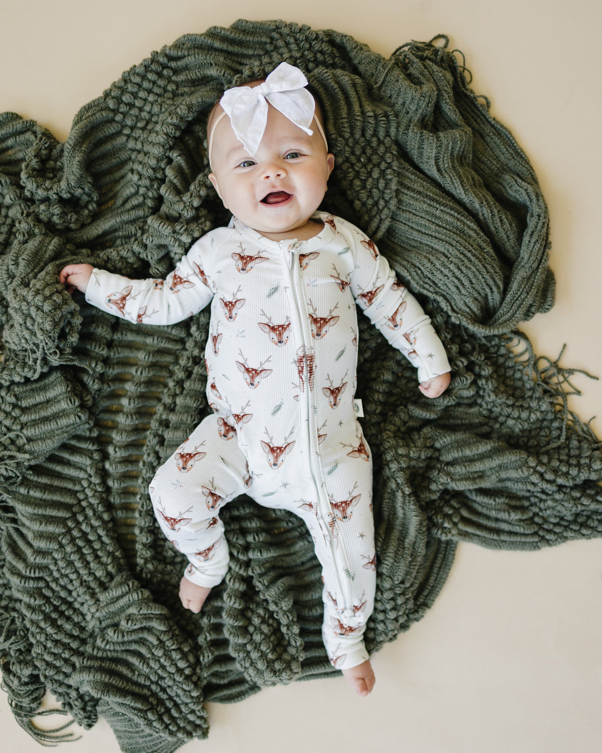 Reindeer Games Ribbed Bamboo Zippy Pajamas