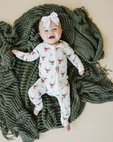 Reindeer Games Ribbed Bamboo Zippy Pajamas