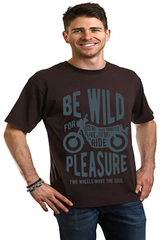 Be Wild Men's Bamboo Viscose/Organic Cotton Short Sleeve Graphic T-Shirt