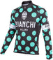 BIANCHI MILANO LEGGENDA1 Black Polka Dot Men's Long Sleeve Jersey (4XL)