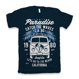 Catch The Waves Men's Bamboo Viscose/Organic Cotton Short Sleeve Graphic T-Shirt