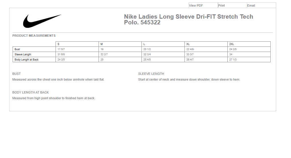 Nike Ladies' Long Sleeve Dri-FIT Stretch Tech Polo