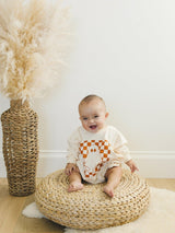 Checkered Ghost Sweatshirt Romper