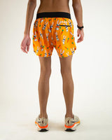 Men's Bad Bunny 4" Half Split Shorts (Orange)