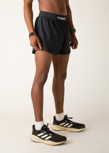 Men's Black 4" Half Split Shorts XS S M L XL
