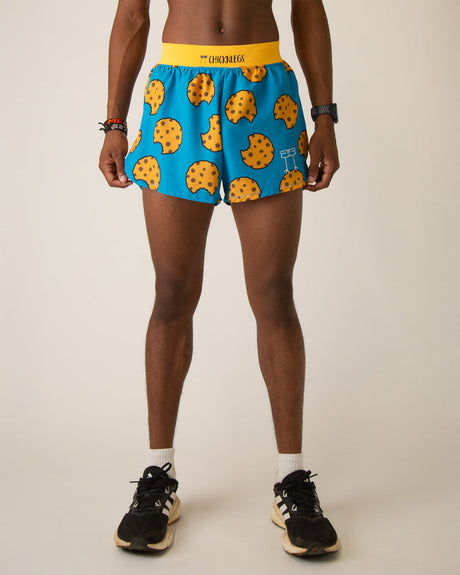 Men's Chocolate Chip Cookies 4" Half Split Shorts