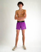 Men's Deep Purple 4" Half Split Shorts XS S M L XL