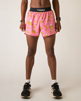 Men's Pink Bananas 4" Half Split Shorts XS S M L XL
