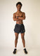 Men's Black 4" Half Split Shorts XS S M L XL