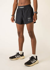 Men's Black 4" Half Split Shorts XS S M L XL