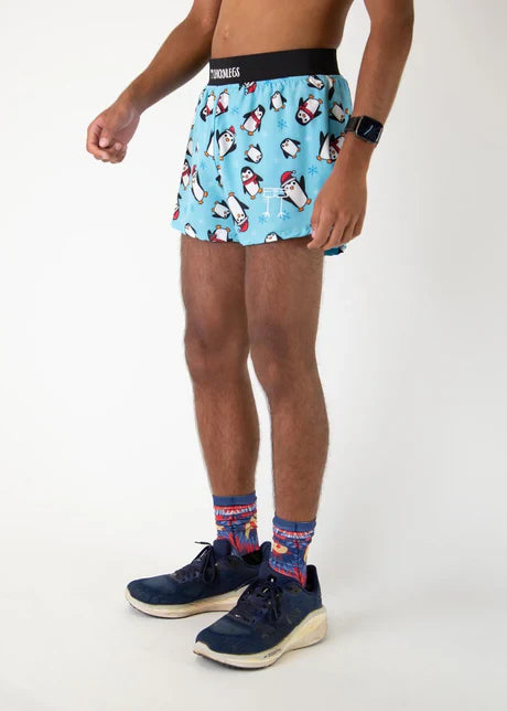 Men's Slippery Bois Penguins 4" Half Split Shorts