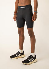 Men's Black 8" Half Tights XS S M L XL