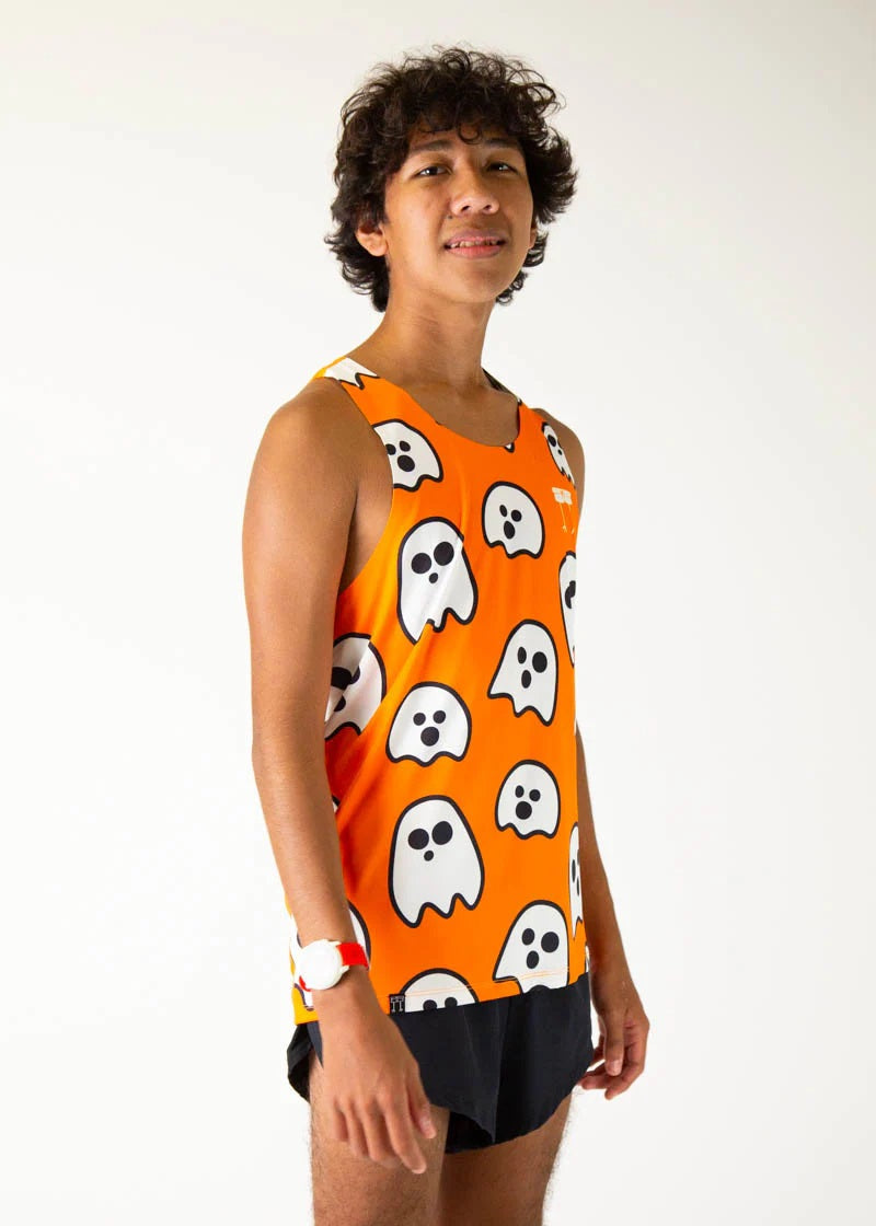Men's Ghosts Performance Singlet (Orange) XS, S, M, L, XL