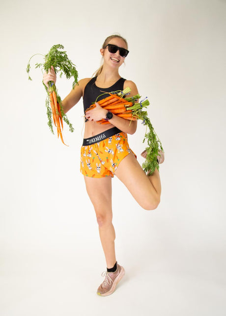 Women's Bad Bunny 1.5" Split Shorts (Orange)