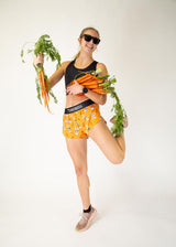 Women's Bad Bunny 1.5" Split Shorts (Orange)