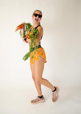 Women's Bad Bunny 1.5" Split Shorts (Orange)
