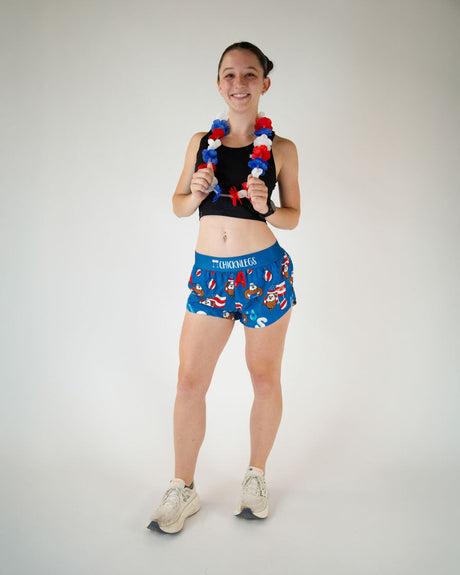 Women's Pool Party 1.5" Split Shorts (XXS, XS, S, M, L, XL)