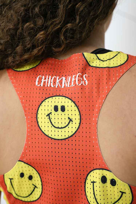 Women's Smileys Performance Singlet (Orange)