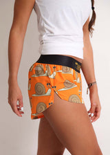 Women's Snails Pace 1.5" Split Shorts (Orange)