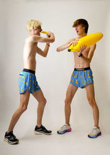 Men's Blue Bananas 2" Half Split Shorts (XS, S, M, L, XL)