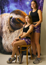 Women's Sloths 3" 2-Pocket Compression Shorts XS S M L XL