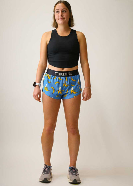 Women's Bananas 1.5" Split Shorts (Blue)
