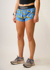 Women's Bananas 1.5" Split Shorts (Blue)