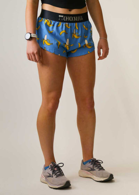 Women's Bananas 1.5" Split Shorts (Blue)