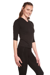Clearance Women's Bamboo Viscose/Cotton V-Necks 3/4 Sleeve T-Shirt