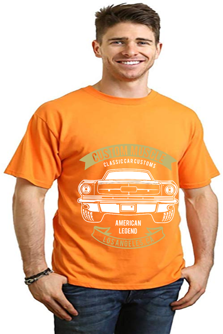 Custom Muscle Men's Bamboo Viscose/Organic Cotton Short Sleeve Graphic T-Shirt