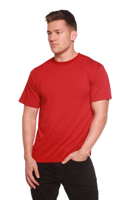 Custom Printed Men's Bamboo Viscose/Organic Cotton Short Sleeve T-Shirt