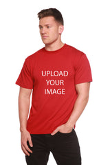 Custom Printed Men's Bamboo Viscose/Organic Cotton Short Sleeve T-Shirt