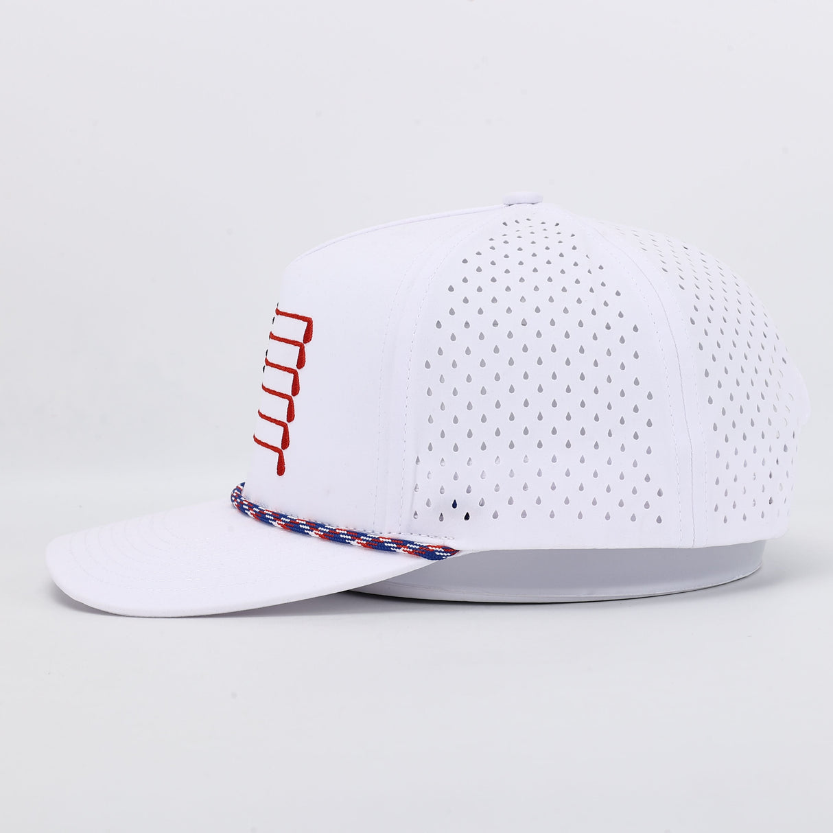 American Flag Rope Flat Bill Hat