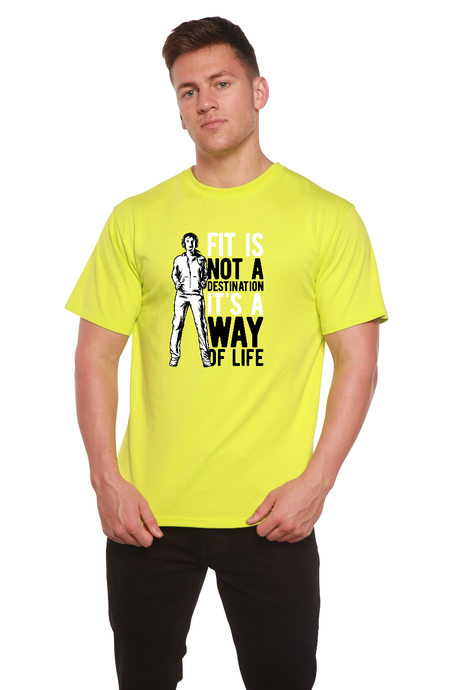 Fit is not a destination Men's Bamboo Viscose/Organic Cotton Short Sleeve Graphic T-Shirt