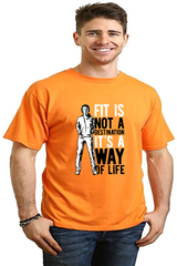 Fit is not a destination Men's Bamboo Viscose/Organic Cotton Short Sleeve Graphic T-Shirt