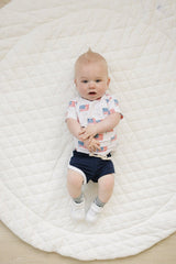 Navy Blue Bamboo Track Shorts
