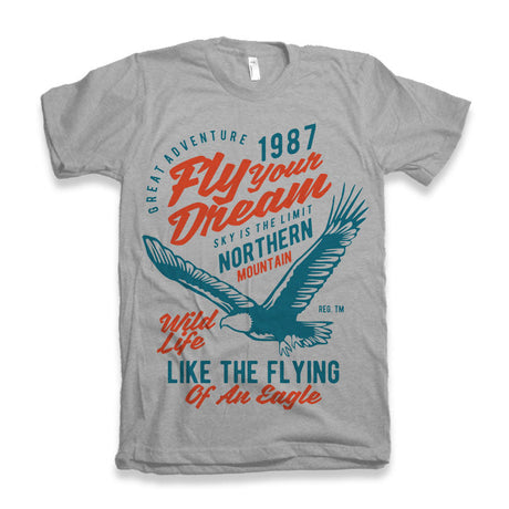Fly Your Dream Men's Bamboo Viscose/Organic Cotton Short Sleeve Graphic T-Shirt