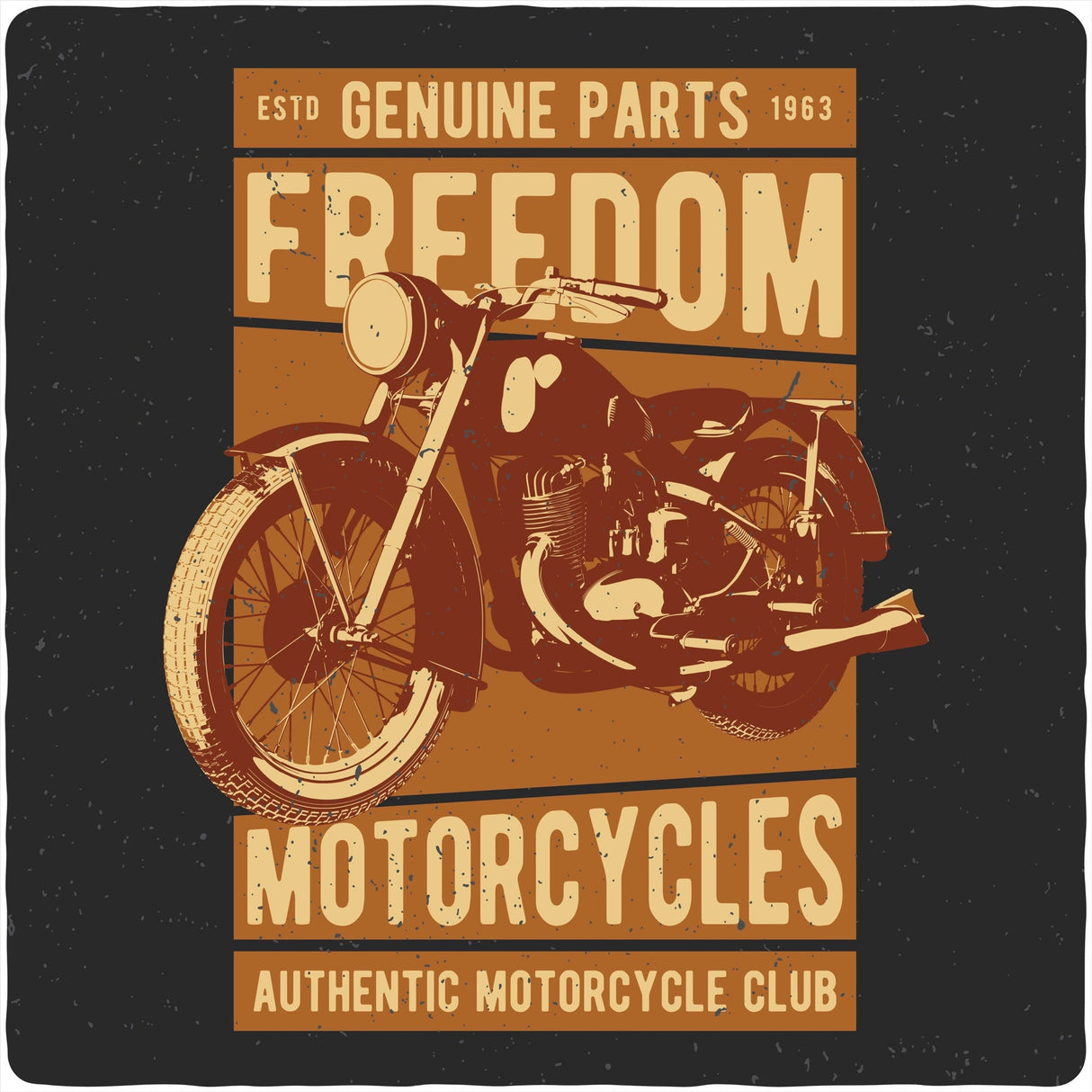Freedom Motorcycles Men's Bamboo Viscose/Organic Cotton Short Sleeve Graphic T-Shirt