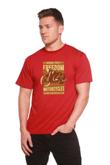 Freedom Motorcycles Men's Bamboo Viscose/Organic Cotton Short Sleeve Graphic T-Shirt