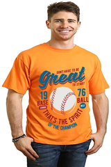 Great Baseball Men's Bamboo Viscose/Organic Cotton Short Sleeve Graphic T-Shirt